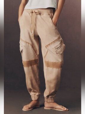 NWT PILCRO KNIT PROJECT DROP JOGGER Washed Semolina
